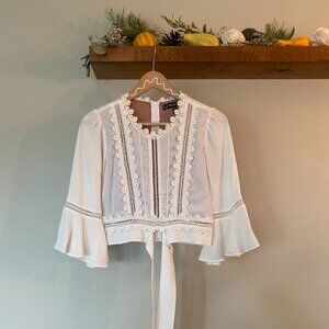 Vintage Style White Bell Sleeve Shirt from For Love & Lemons